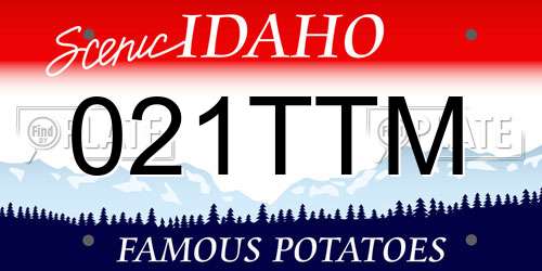021TTM Idaho License Plate