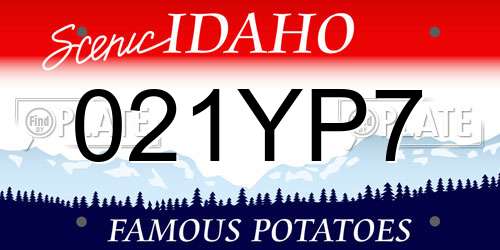 021YP7 Idaho License Plate