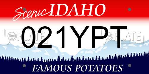 021YPT Idaho License Plate
