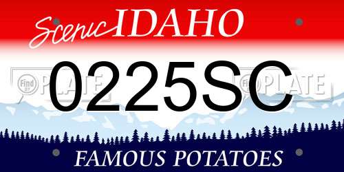 0225SC Idaho License Plate