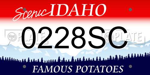 0228SC Idaho License Plate