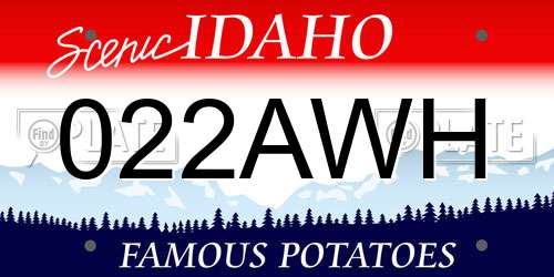 022AWH Idaho License Plate