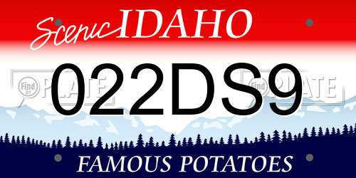 022DS9 Idaho License Plate