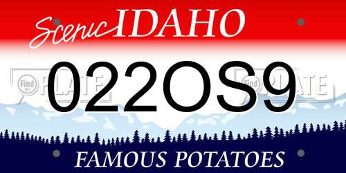 022OS9 Idaho License Plate