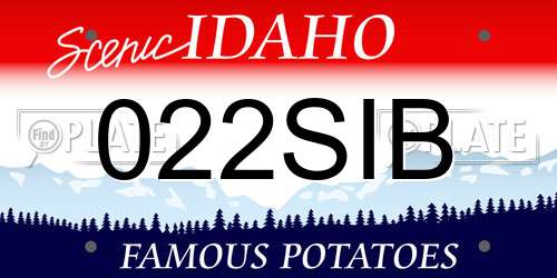 022SIB Idaho License Plate