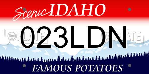 023LDN Idaho License Plate