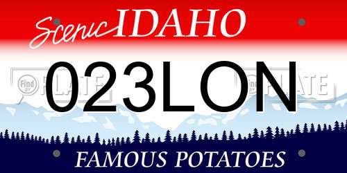 023LON Idaho License Plate