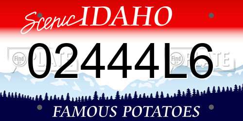 02444L6 Idaho License Plate