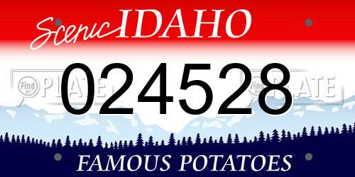 024528 Idaho License Plate