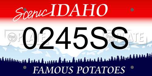 0245SS Idaho License Plate