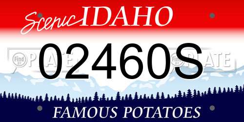 02460S Idaho License Plate