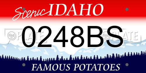 0248BS Idaho License Plate