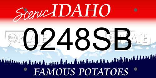 0248SB Idaho License Plate