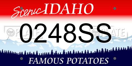 0248SS Idaho License Plate