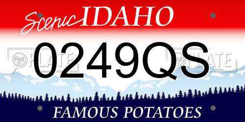0249QS Idaho License Plate