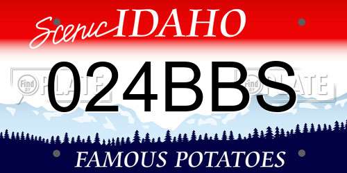 024BBS Idaho License Plate