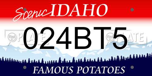 024BT5 Idaho License Plate