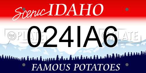 024IA6 Idaho License Plate