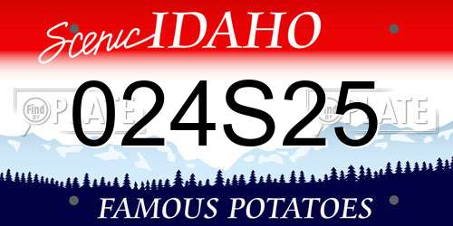024S25 Idaho License Plate
