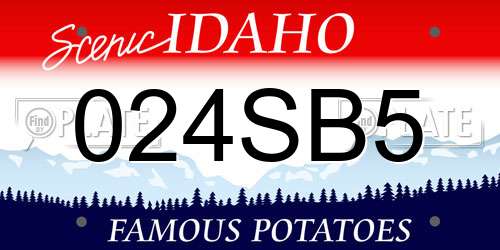 024SB5 Idaho License Plate
