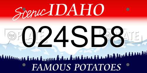 024SB8 Idaho License Plate