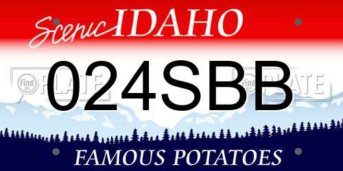 024SBB Idaho License Plate