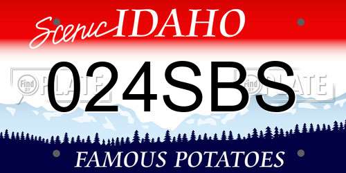 024SBS Idaho License Plate