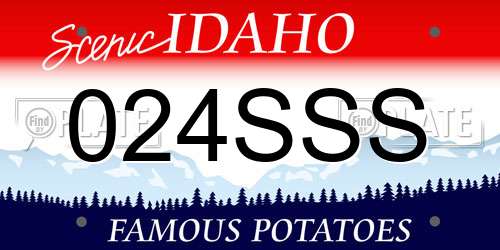 024SSS Idaho License Plate