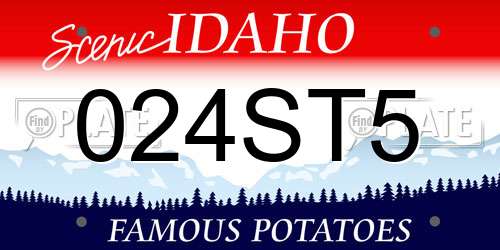 024ST5 Idaho License Plate