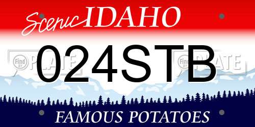 024STB Idaho License Plate