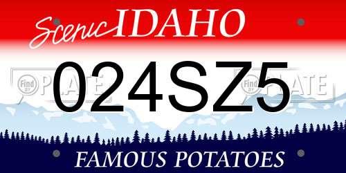 024SZ5 Idaho License Plate