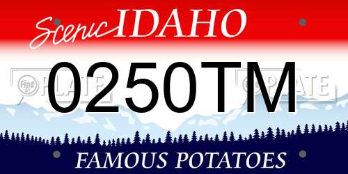 0250TM Idaho License Plate