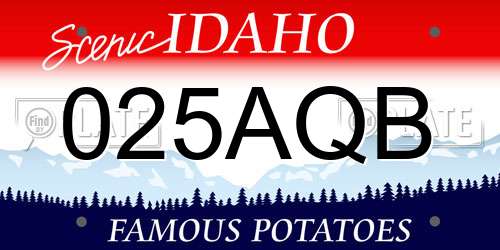 025AQB Idaho License Plate