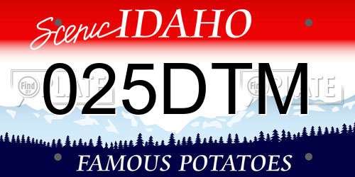 025DTM Idaho License Plate