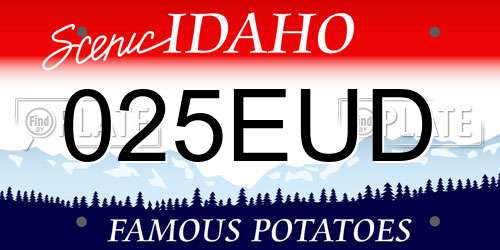025EUD Idaho License Plate