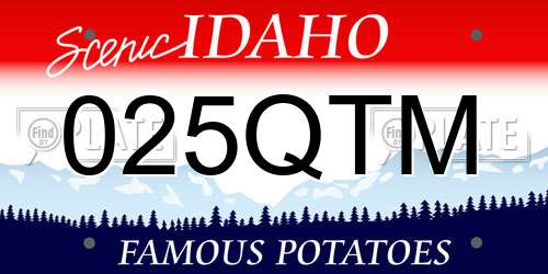 025QTM Idaho License Plate