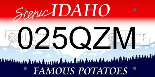 025QZM Idaho License Plate
