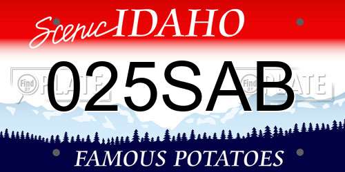 025SAB Idaho License Plate