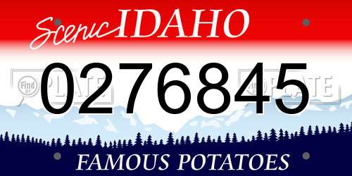 0276845 Idaho License Plate