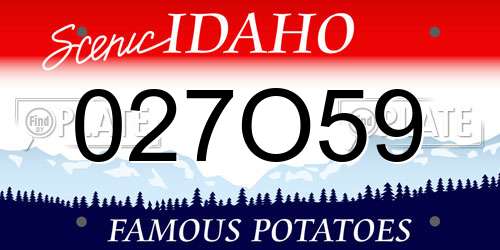 027O59 Idaho License Plate