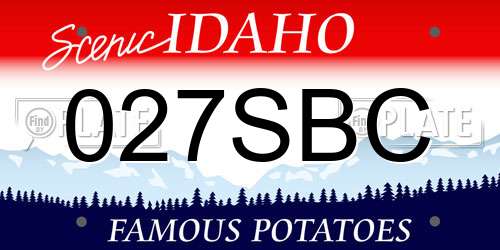 027SBC Idaho License Plate