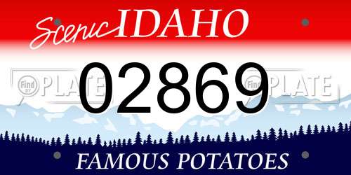 02869 Idaho License Plate