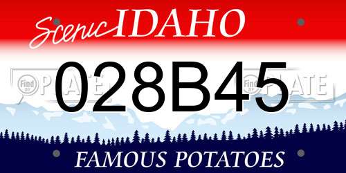 028B45 Idaho License Plate