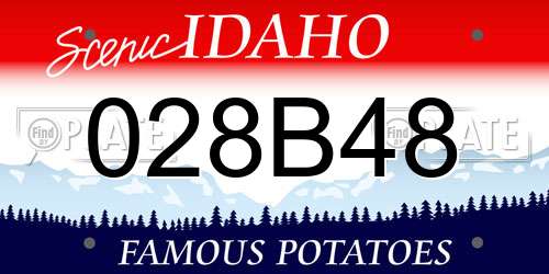 028B48 Idaho License Plate
