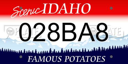 028BA8 Idaho License Plate