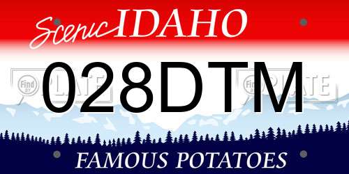 028DTM Idaho License Plate
