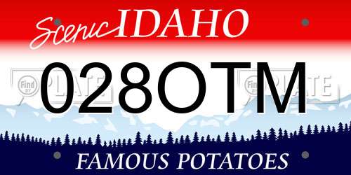 028OTM Idaho License Plate