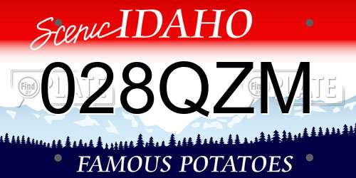 028QZM Idaho License Plate