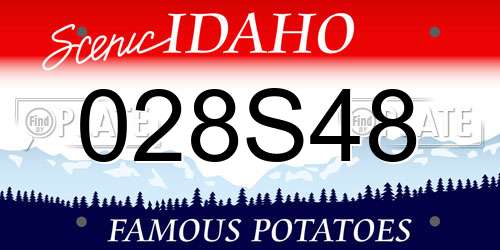 028S48 Idaho License Plate