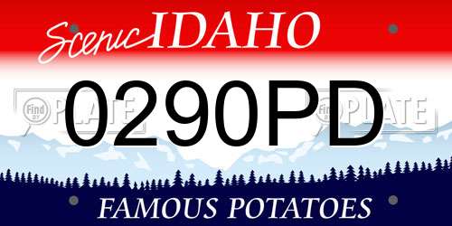 0290PD Idaho License Plate